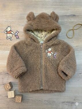 Disney Baby Winnie the Pooh Sherpa Jacket with Ears 3-6M